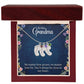 Engraved Baby Feet Necklace with Birthstone  - To Our Grandma