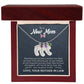 Engraved Baby Feet Necklace with Birthstone  - To A New Mom
