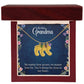 Engraved Baby Feet Necklace with Birthstone  - To Our Grandma