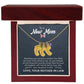 Engraved Baby Feet Necklace with Birthstone  - To A New Mom