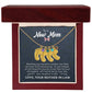 Engraved Baby Feet Necklace with Birthstone  - To A New Mom