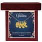 Engraved Baby Feet Necklace with Birthstone  - To Our Grandma