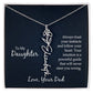 Flower Birth Month Name Necklace - To My Daughter