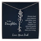 Flower Birth Month Name Necklace - To My Daughter