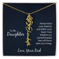 Flower Birth Month Name Necklace - To My Daughter