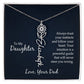 Flower Birth Month Name Necklace - To My Daughter