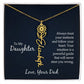Flower Birth Month Name Necklace - To My Daughter