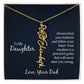 Flower Birth Month Name Necklace - To My Daughter