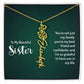 Flower Birth Month Name Necklace - To My Beautiful Sister