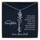 Flower Birth Month Name Necklace - To My Daughter