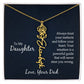 Flower Birth Month Name Necklace - To My Daughter