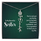 Flower Birth Month Name Necklace - To My Beautiful Sister