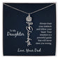 Flower Birth Month Name Necklace - To My Daughter