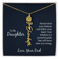 Flower Birth Month Name Necklace - To My Daughter