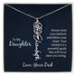 Flower Birth Month Name Necklace - To My Daughter