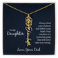 Flower Birth Month Name Necklace - To My Daughter