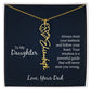 Flower Birth Month Name Necklace - To My Daughter