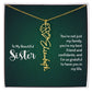 Flower Birth Month Name Necklace - To My Beautiful Sister