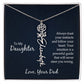 Flower Birth Month Name Necklace - To My Daughter