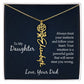 Flower Birth Month Name Necklace - To My Daughter