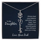 Flower Birth Month Name Necklace - To My Daughter