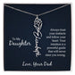 Flower Birth Month Name Necklace - To My Daughter