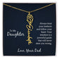 Flower Birth Month Name Necklace - To My Daughter