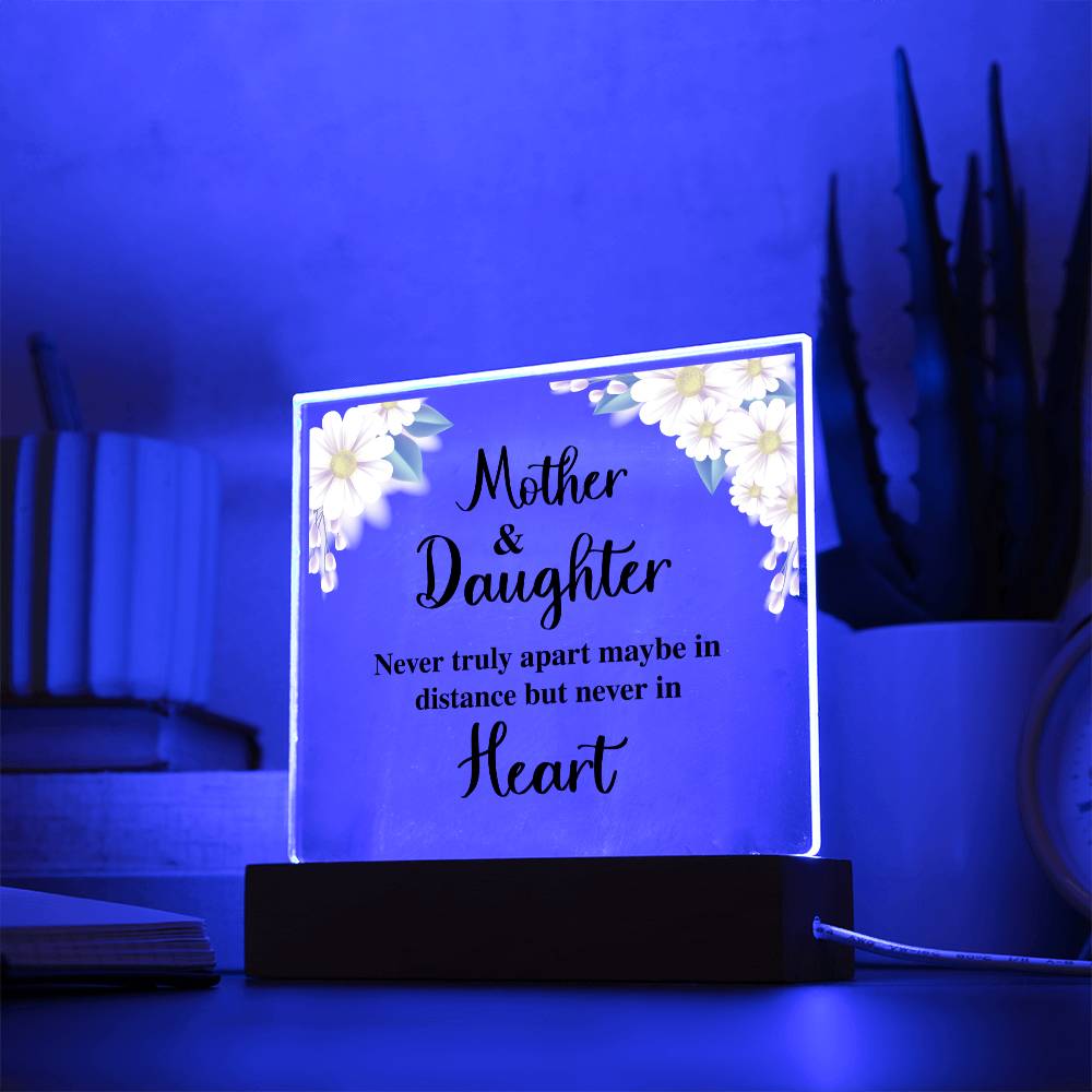 Square Acrylic Plaque - Mother & Daughter