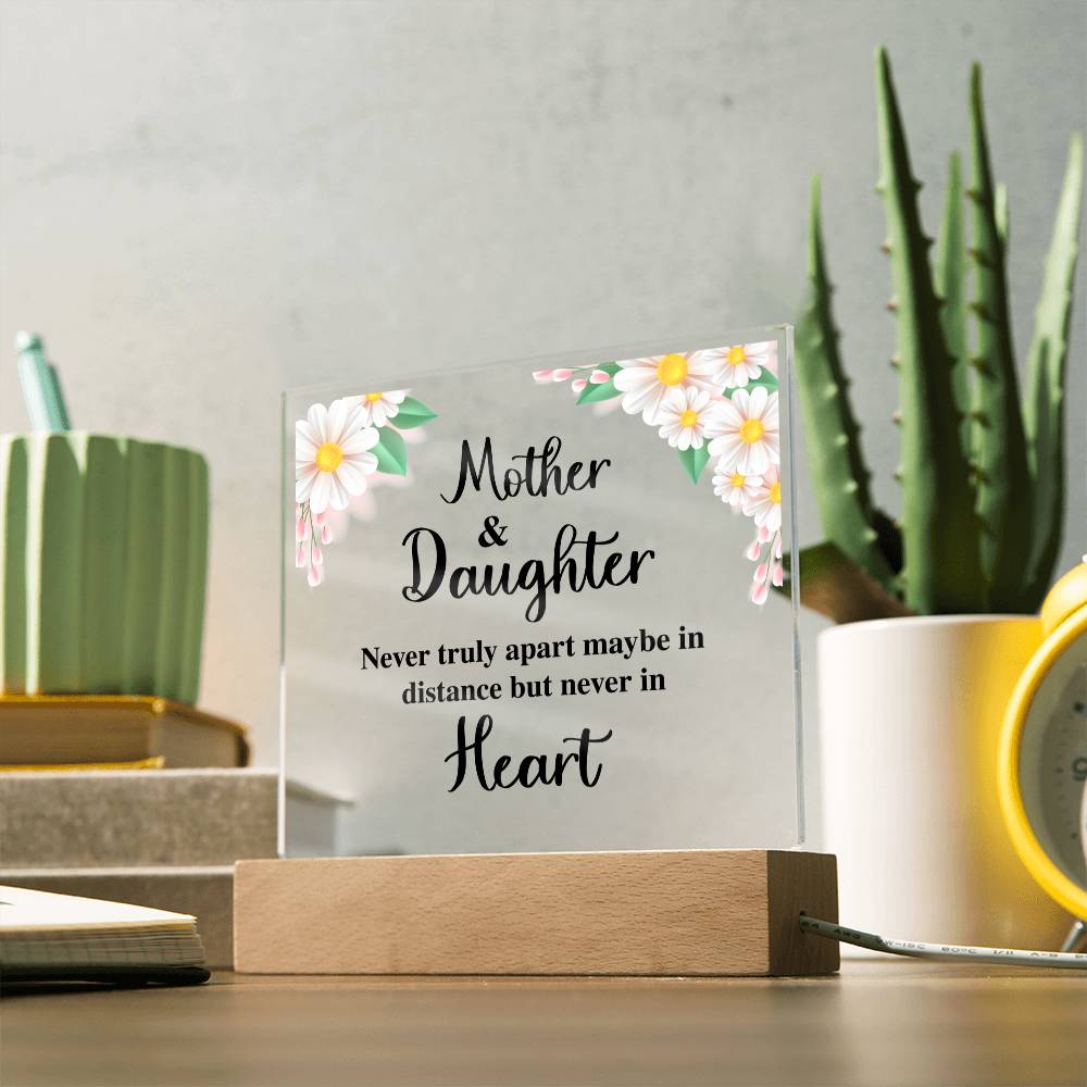 Square Acrylic Plaque - Mother & Daughter