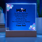 Square Acrylic Plaque - Mom I Love You