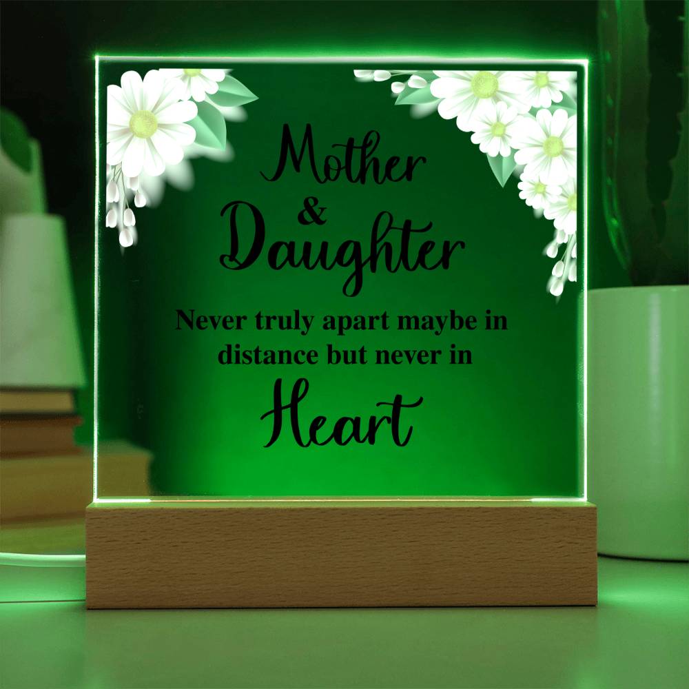 Square Acrylic Plaque - Mother & Daughter