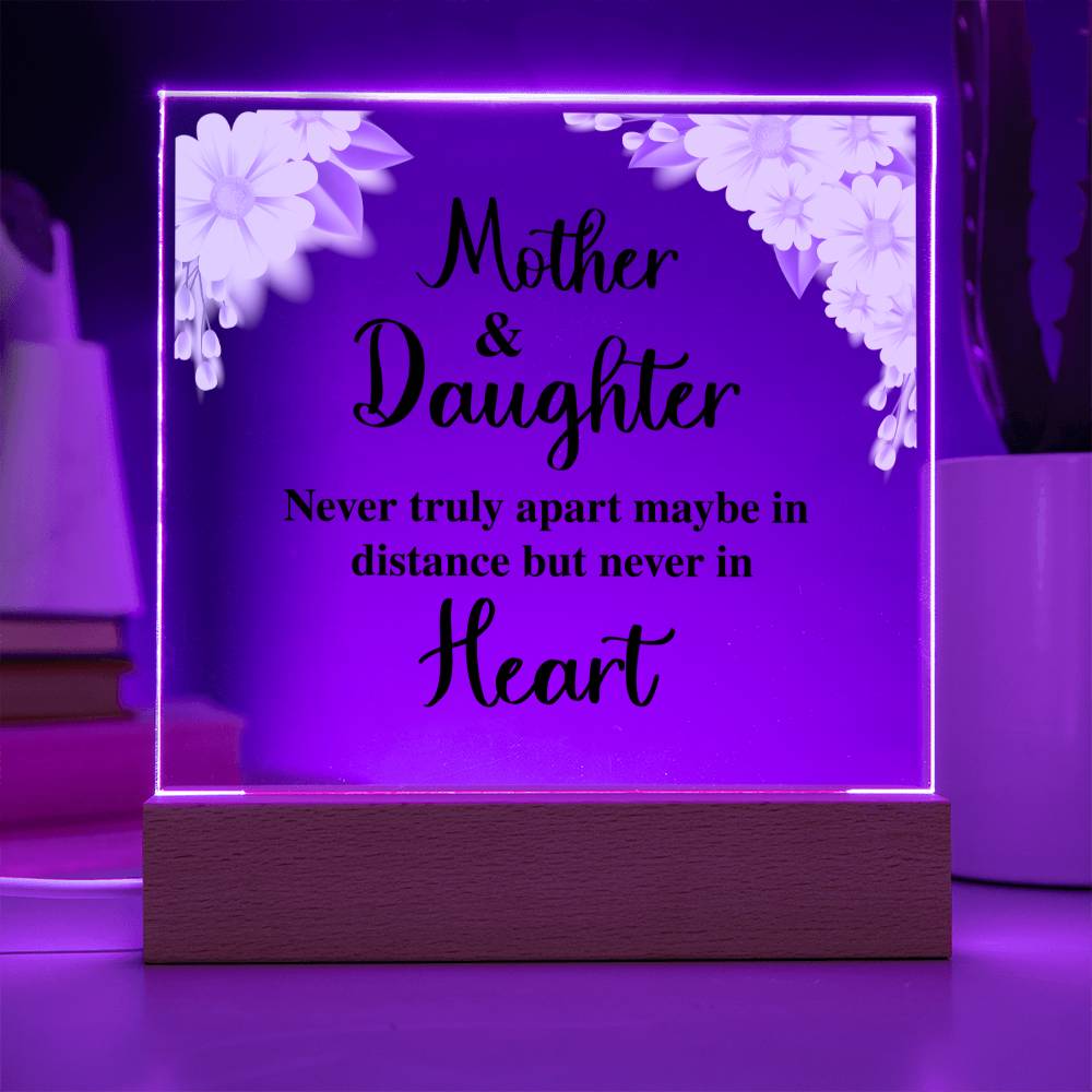 Square Acrylic Plaque - Mother & Daughter