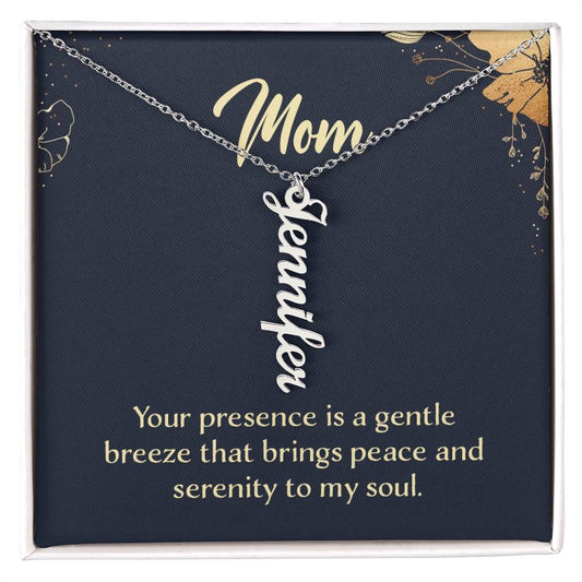 Personalized Vertical  Multi Name Necklace - To Mom