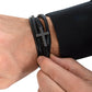 Men's Cross Leather Bracelet - To My Husband