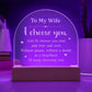 Engraved Acrylic Dome Plaque - I choose you