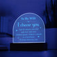 Engraved Acrylic Dome Plaque - I choose you
