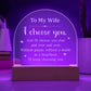 Engraved Acrylic Dome Plaque - I choose you