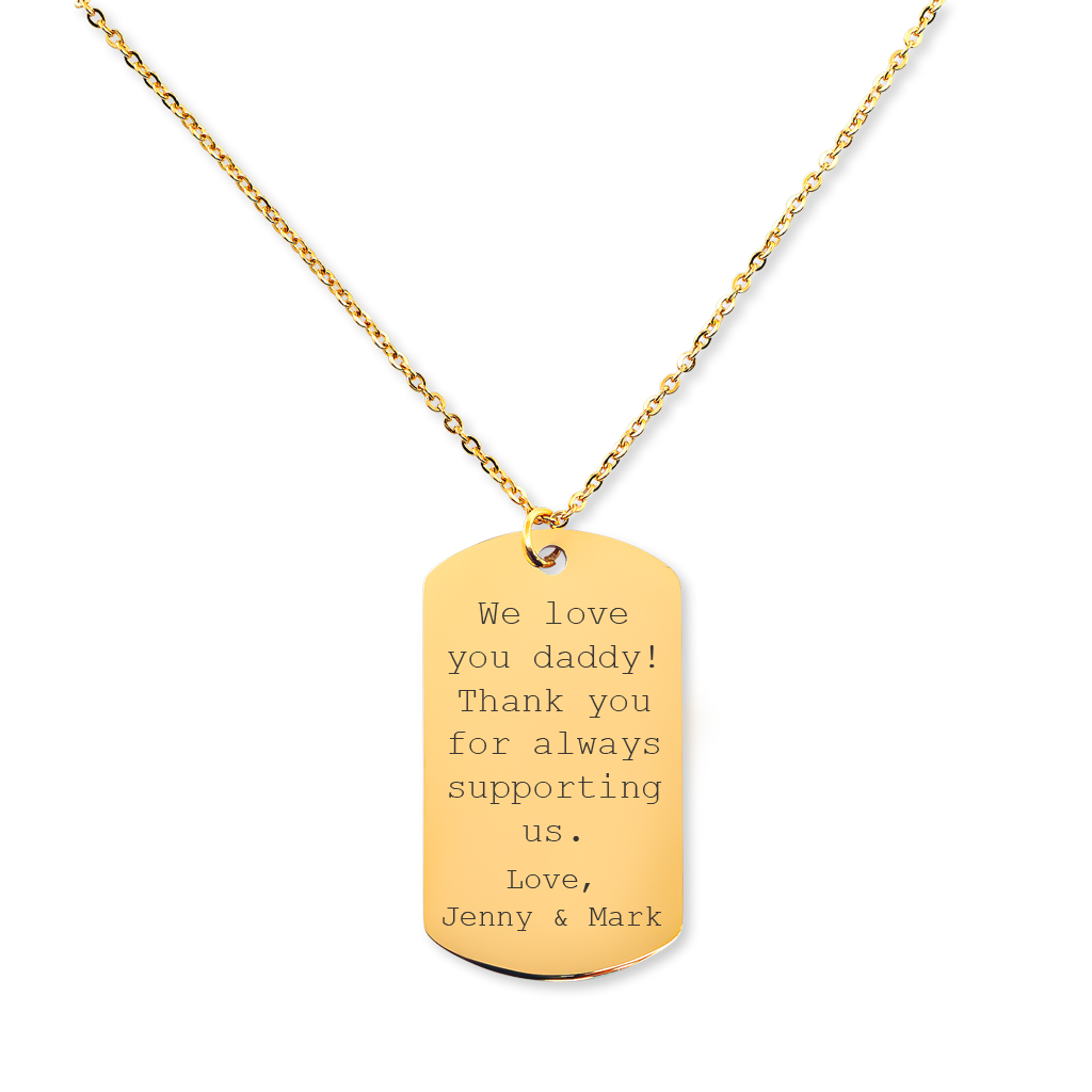 Engraved Custom Tag Necklace