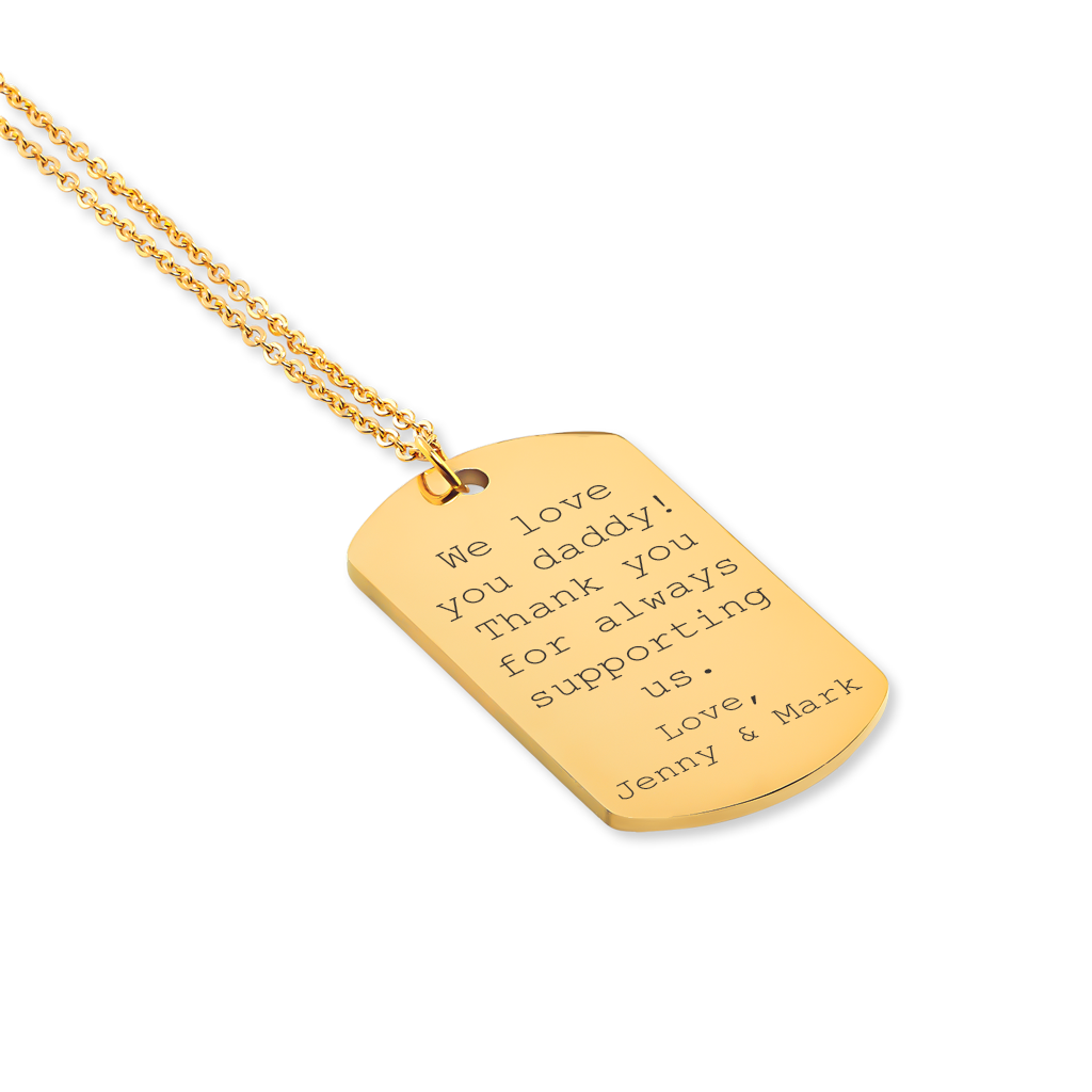 Engraved Custom Tag Necklace