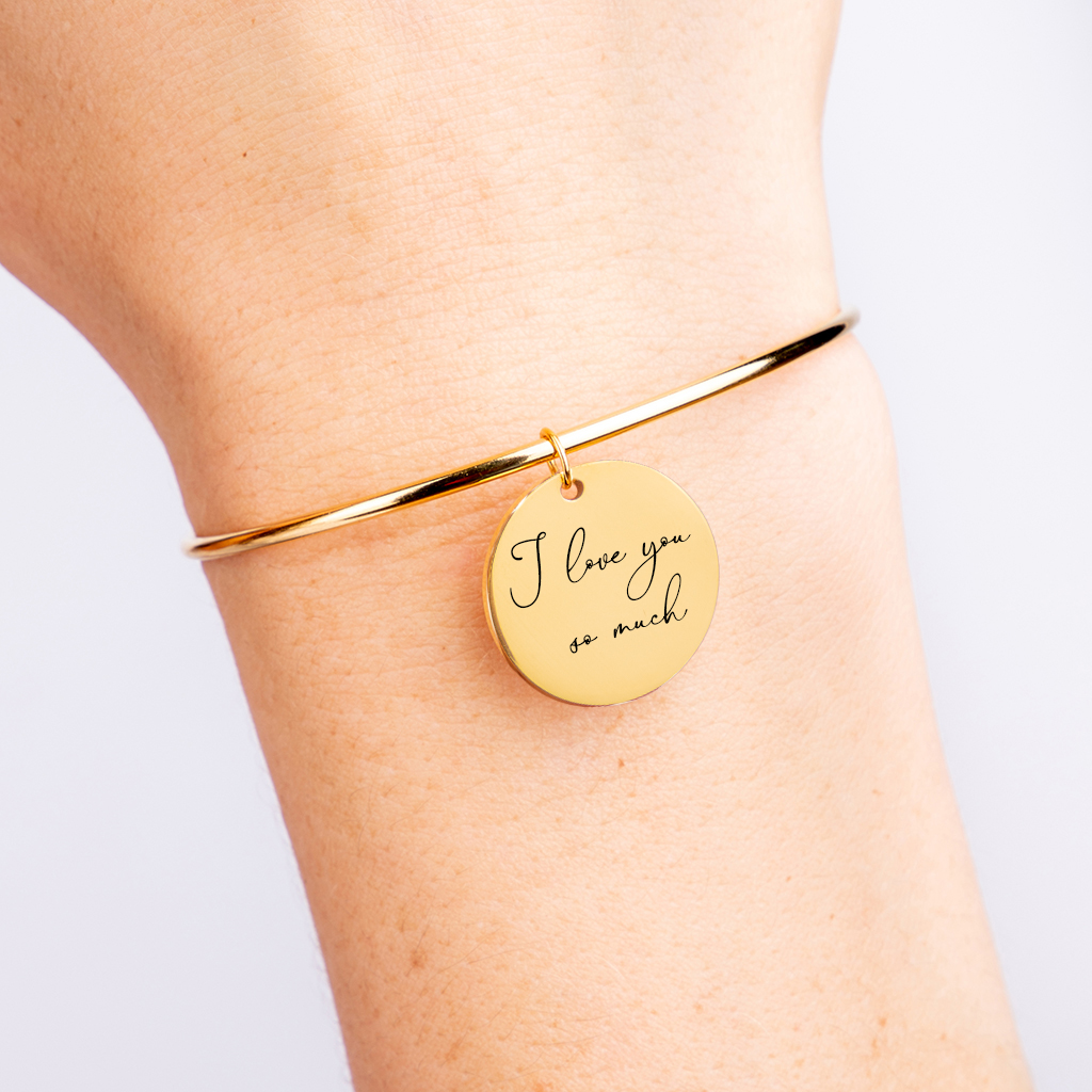 Engraved Handwritten Bangle