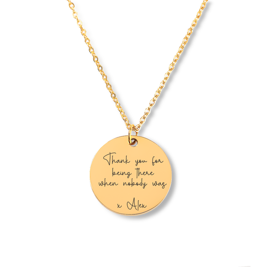 Engraved Custom Message Necklace
