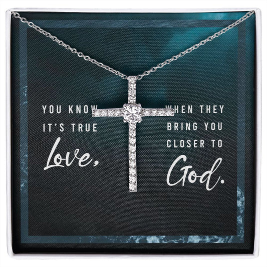 CZ Cross Necklace - Closer To God