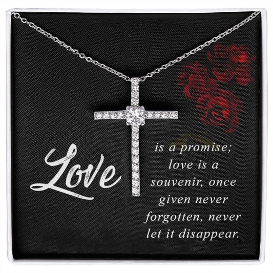 CZ Cross Necklace - Love Is A Promise