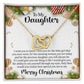 Interlocking Heart Necklace Christmas Gift For Daughter