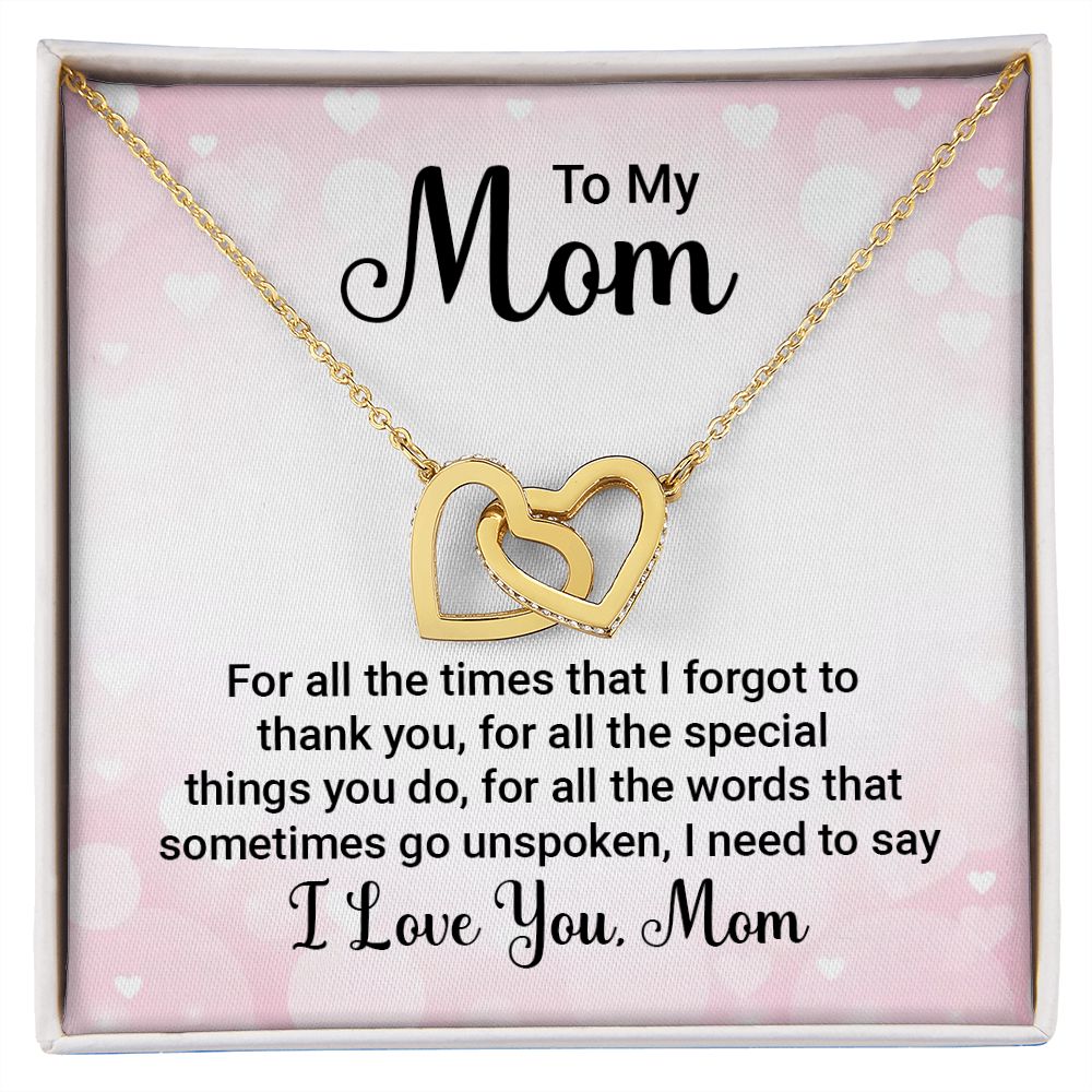 Interlocking Heart Necklace For Mom