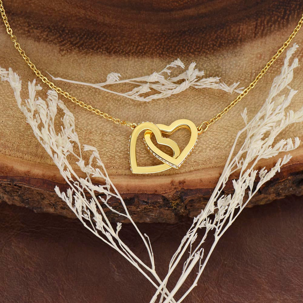 Interlocking Heart Necklace Christmas Gift For Wife