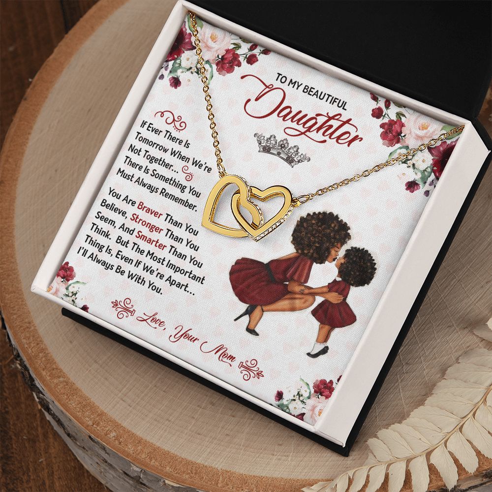 Interlocking Heart Necklace Christmas Gift For Daughter