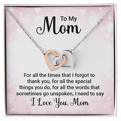 Interlocking Heart Necklace For Mom