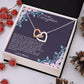 Interlocking Hearts Necklace Christmas Gift For Daughter