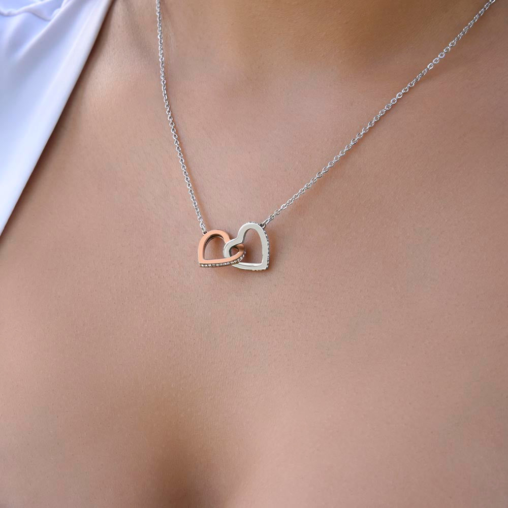 Interlocking Hearts Necklace Christmas Gift For Daughter